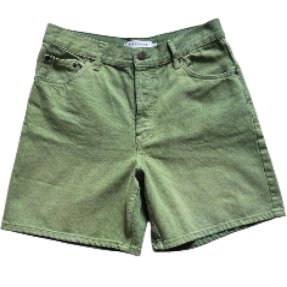 Topshop Loose Fit Green Women's Walking Shorts